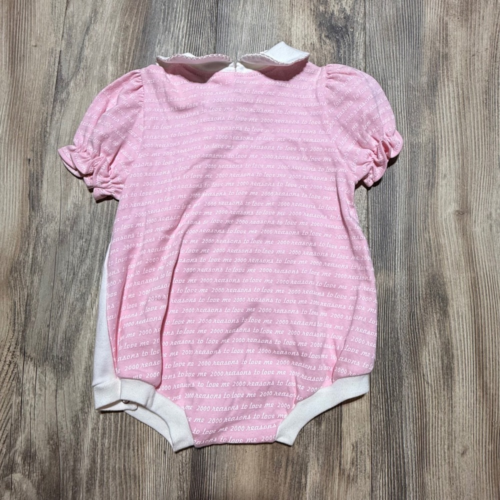 Vintage Alexis Romper Pink 2000 Reasons to Love Me Y2KKids Retro - Picture 3 of 9